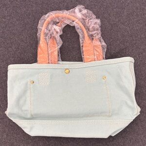 J Crew Mint Green/Aqua Tote Bag